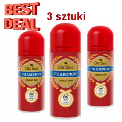 Old Spice Champion - dezodorant spray 150 ml, 3 sztuki
