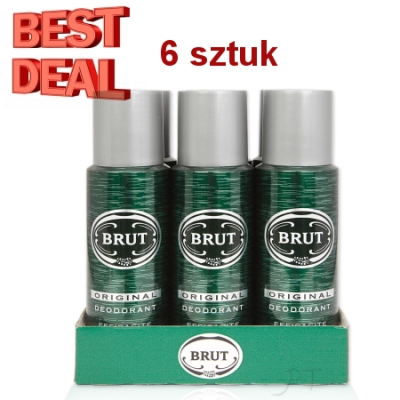 Brut Parfums Prestige Original - dezodorant 200 ml, 6 sztuk
