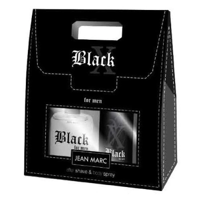 Jean Marc X Black Men - zestaw dla mężczyzn, woda po goleniu 100 ml, dezodorant 150 ml
