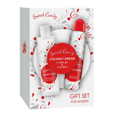 Jean Marc Sweet Candy Coconut Dream - zestaw, żel pod prysznic, dezodorant