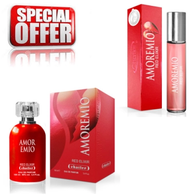 Chatler Amoremio Red Elixir - zestaw promocyjny, woda perfumowana 100 ml + woda perfumowana 30 ml