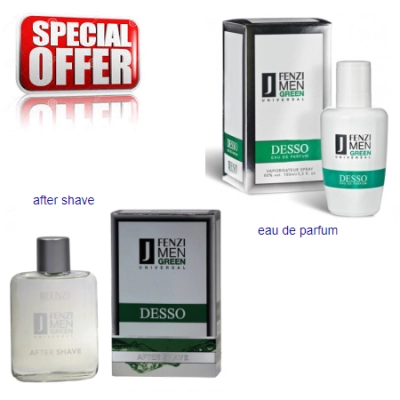 JFenzi Desso Green Universal Men - zestaw promocyjny, woda perfumowana, woda po goleniu