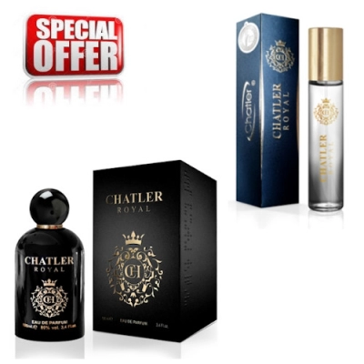 Chatler Royal - zestaw promocyjny perfum unisex, woda perfumowana 100 ml, woda perfumowana 30 ml