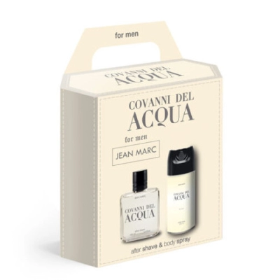 Jean Marc Covanni del Acqua - męski zestaw upominkowy, woda po goleniu 100 ml, dezodorant 150