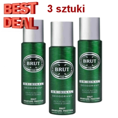Brut Parfums Prestige Original - dezodorant 200 ml, 3 sztuki