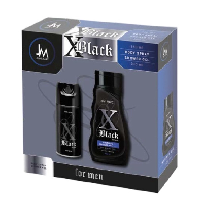 Jean Marc X Black Men - zestaw upominkowy, żel pod prysznic 300 ml, dezodorant 150 ml